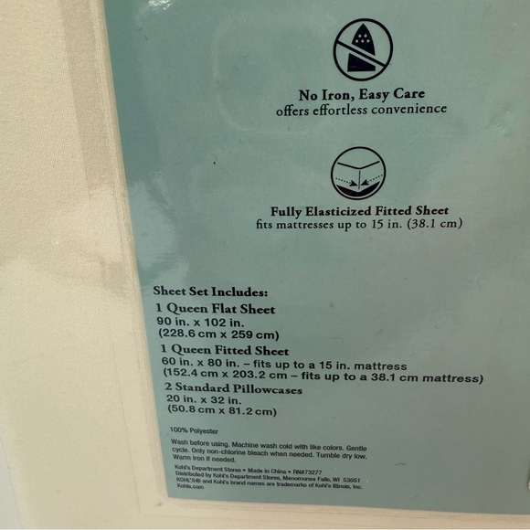 Home Classics Ivory Queen Microfiber 4PC Sheet Set - Picture 5 of 7